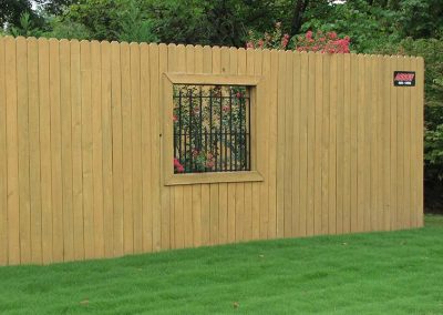 Wood Privacy Fence in Tulsa With Window