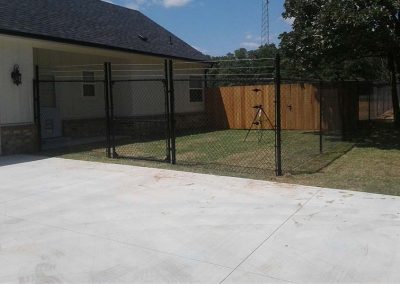 Black Chain Link Fence With Barb Wire