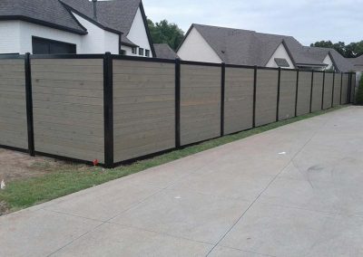 Horizontal Privacy Fence Stained Gray
